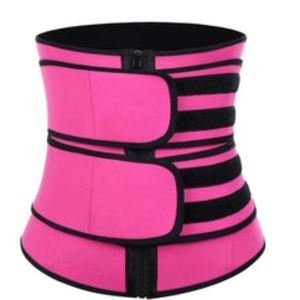 Breathable Slimming Adjustable belt waist trainer (Pink and Gray)